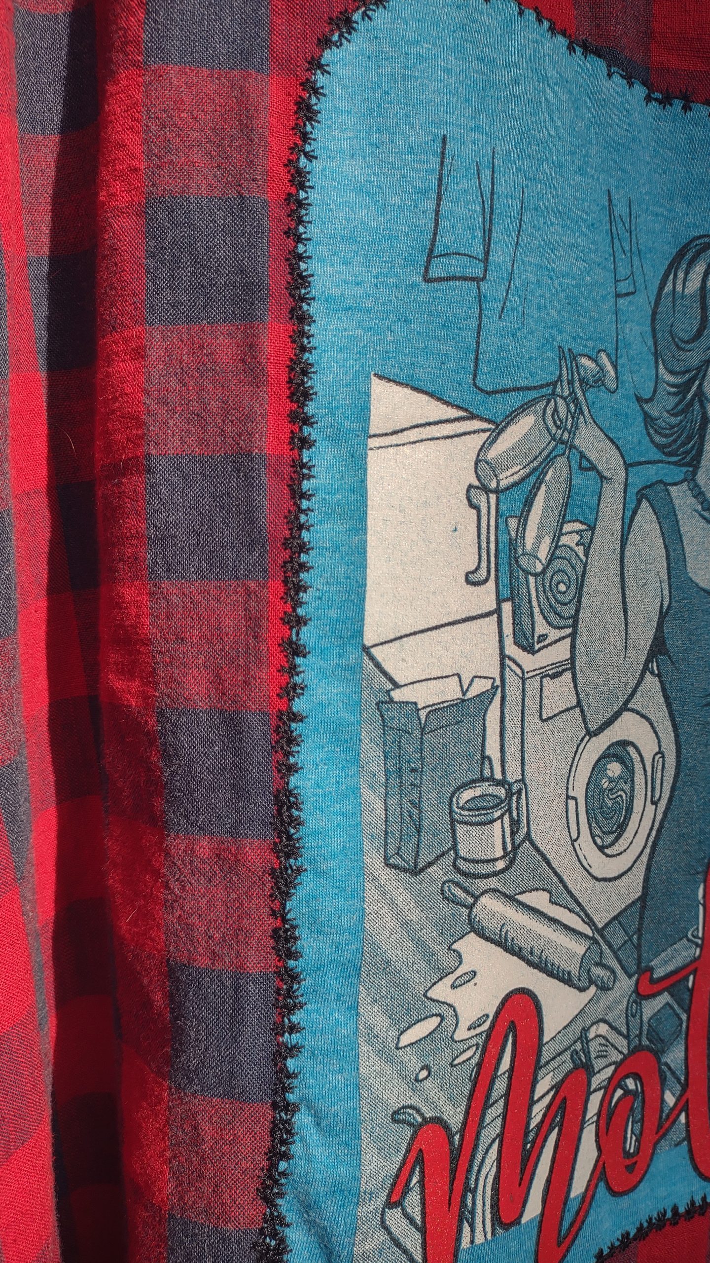 Party Like A Mother UpCycled Flannel - Image 3